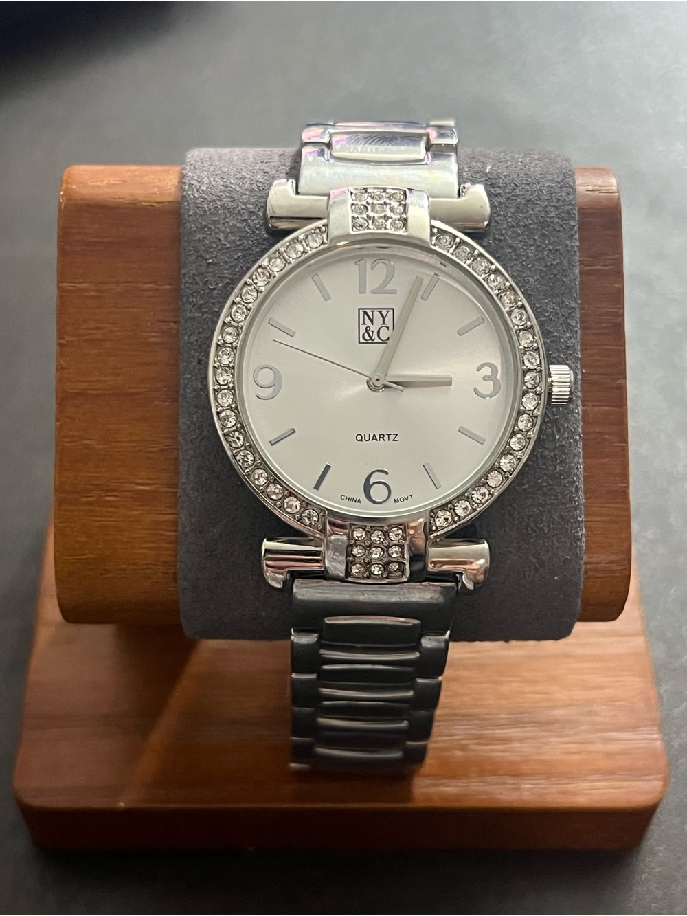 New York & Company Silver Crystal Accent Women's Quartz Watch